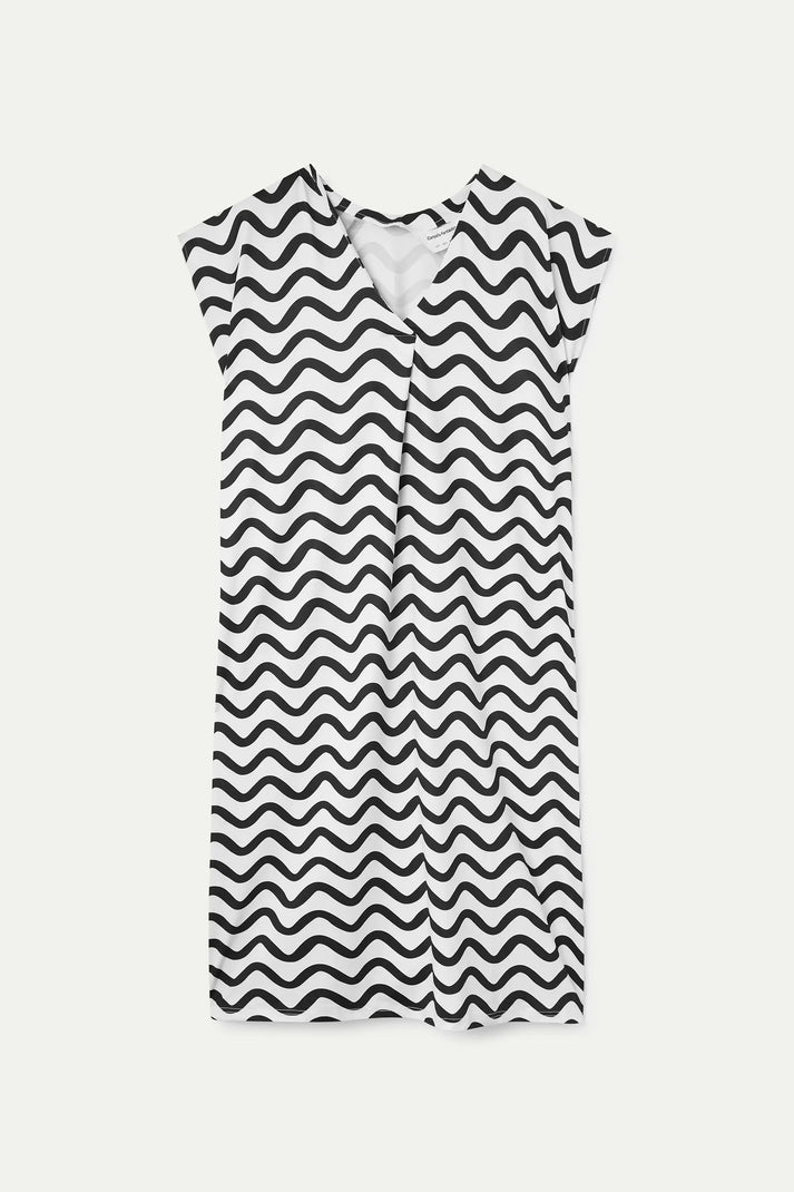 Compania Fantastica Black & White Wave Kaftan