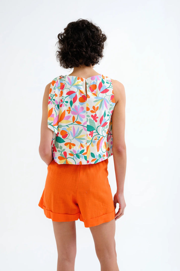 Compania Fantastica Cotton Vest with Lotto Print
