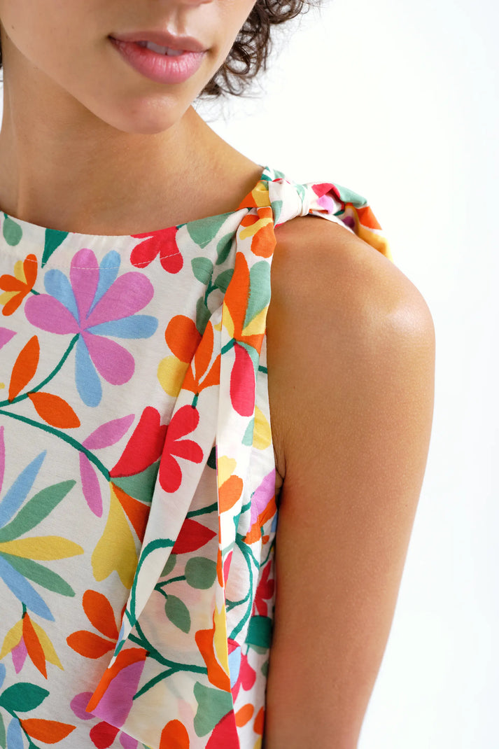 Compania Fantastica Cotton Vest with Lotto Print