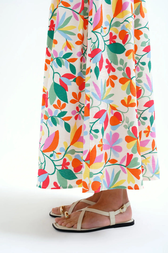 Compania Fantastica Long Skirt with Lotto Print
