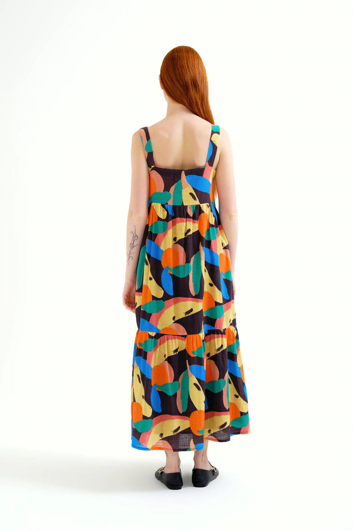 Compania Fantastica Long Dress with Tutti Frutti Big Print