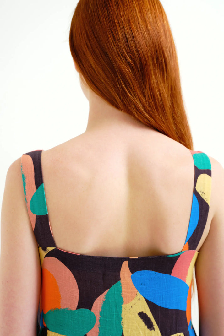 Compania Fantastica Long Dress with Tutti Frutti Big Print