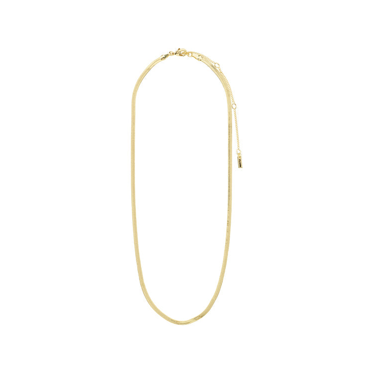 Pilgrim JOANNA recycled flat snake chain necklace gold-plated