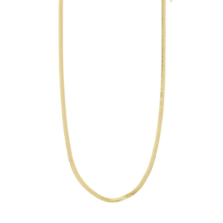 Pilgrim JOANNA recycled flat snake chain necklace gold-plated