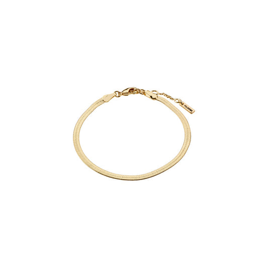 Pilgrim JOANNA recycled flat snake chain bracelet gold - plated