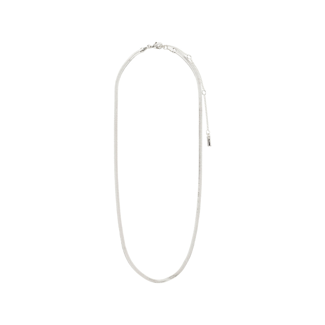 Pilgrim JOANNA recycled flat snake chain necklace silver-plated