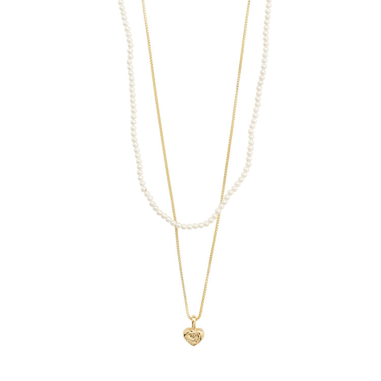 Pilgrim ARLET necklace 2-in-1 set, gold-plated