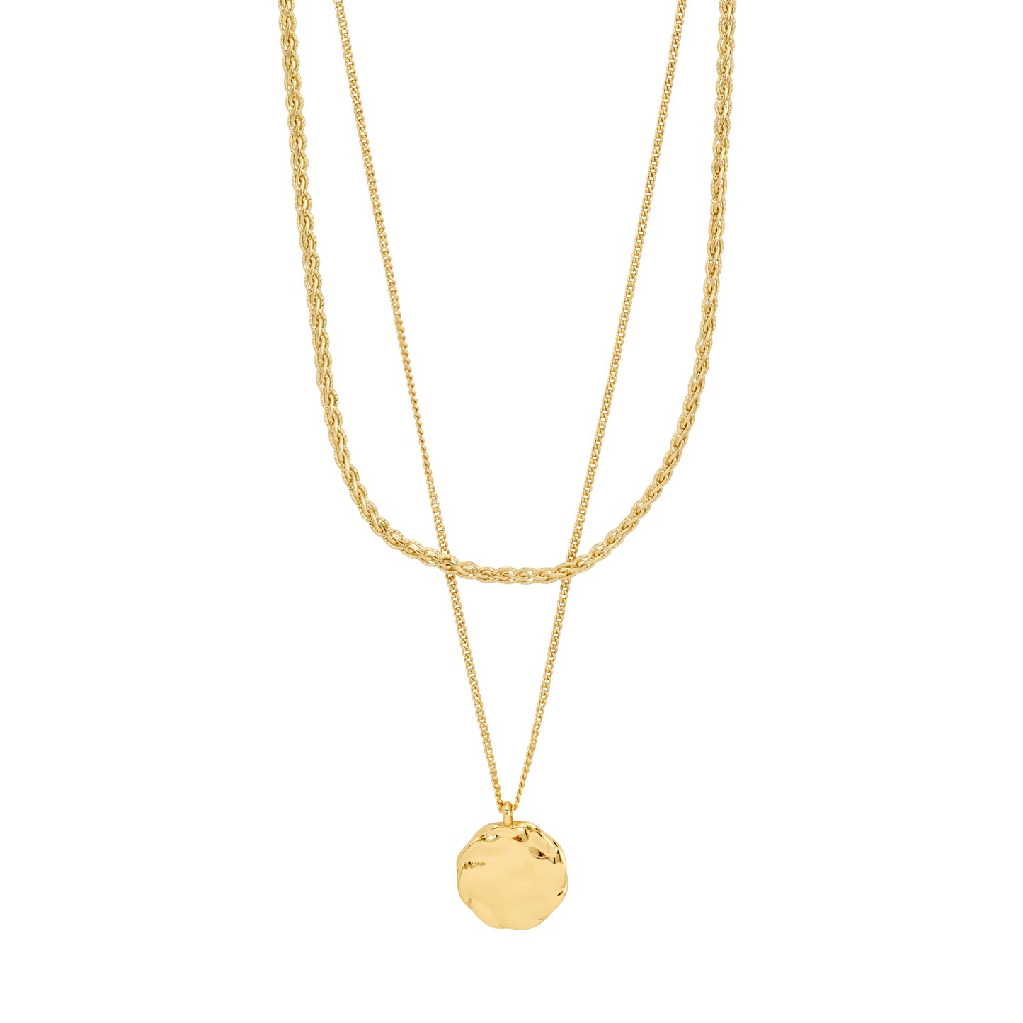 Pilgrim DECLAN necklace 2-in-1 set, gold-plated