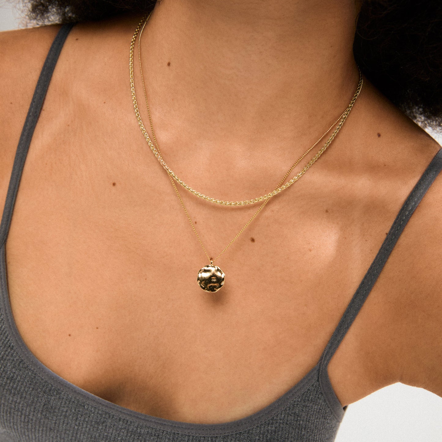 Pilgrim DECLAN necklace 2-in-1 set, gold-plated
