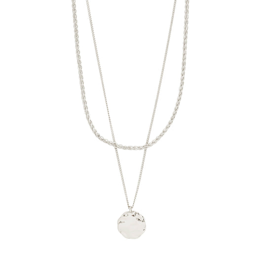 Pilgrim DECLAN necklace 2-in-1 set, Silver