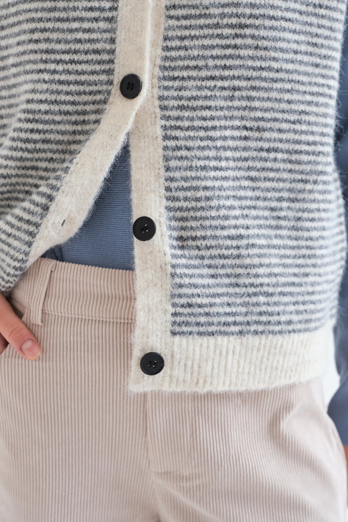 Compania Fantastic Knitted Vest with Navy and White Stripe