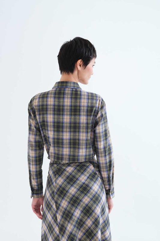 Compania Fantastica Green Plaid Shirt