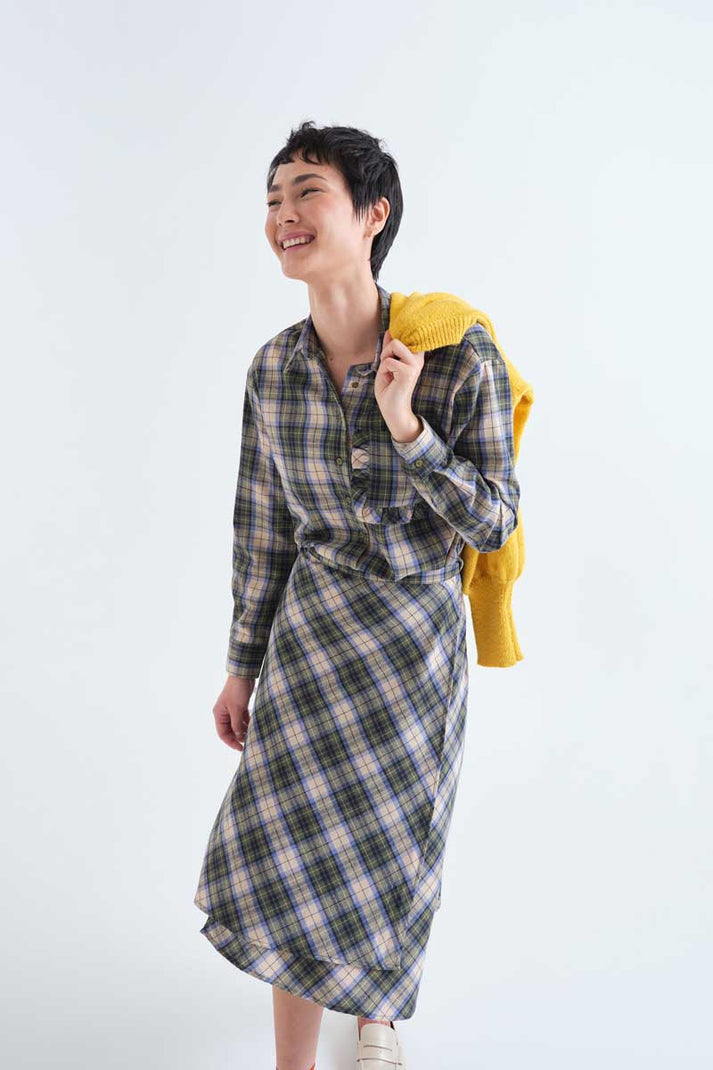 Compania Fantastica Green Plaid Shirt
