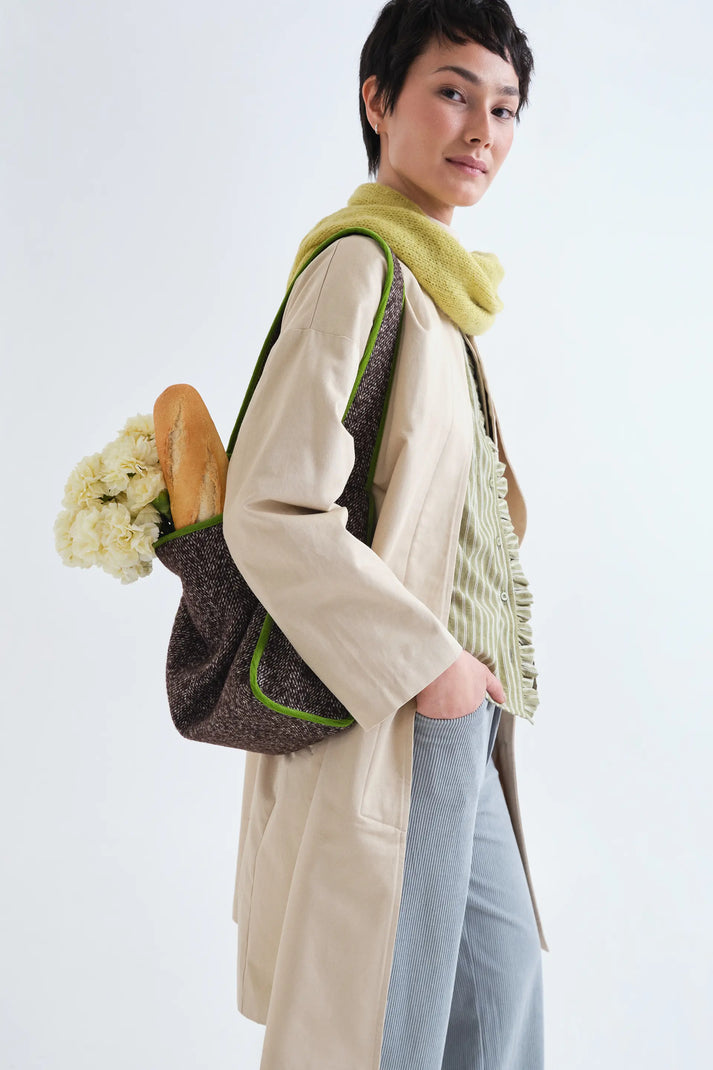 Compania Fantastica Light Green & White Striped Shirt