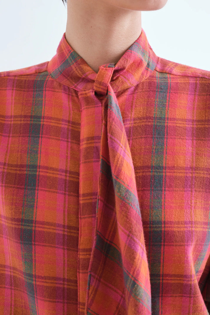 Compania Fantastica Pink Plaid Shirt