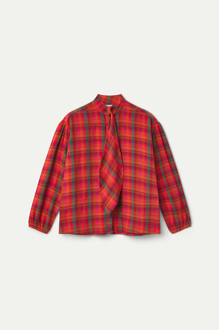 Compania Fantastica Pink Plaid Shirt