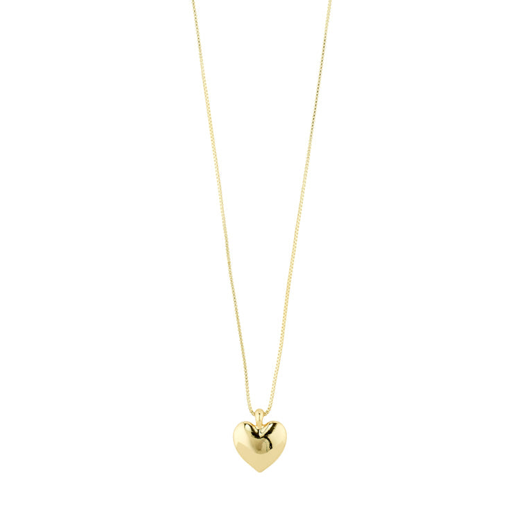 PILGRIM SOPHIA recycled heart necklace gold-plated