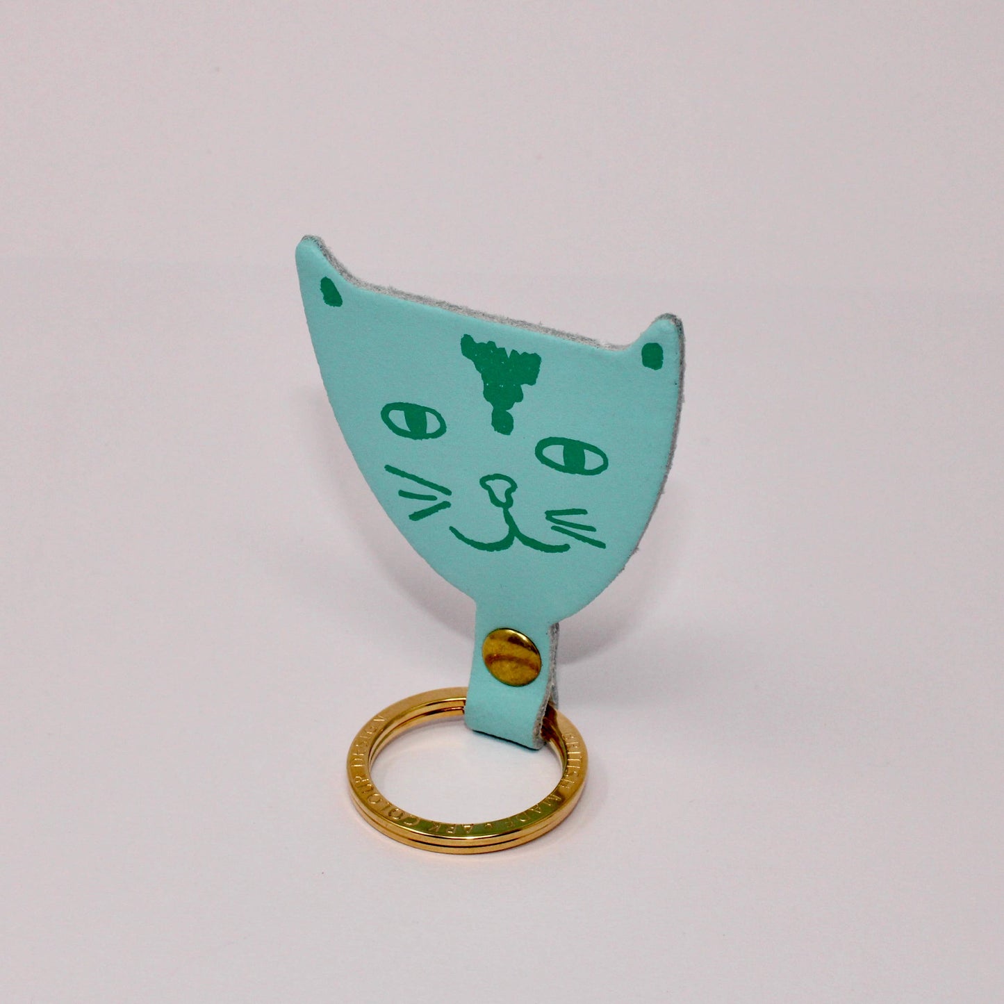 Cat Key Fob: Green