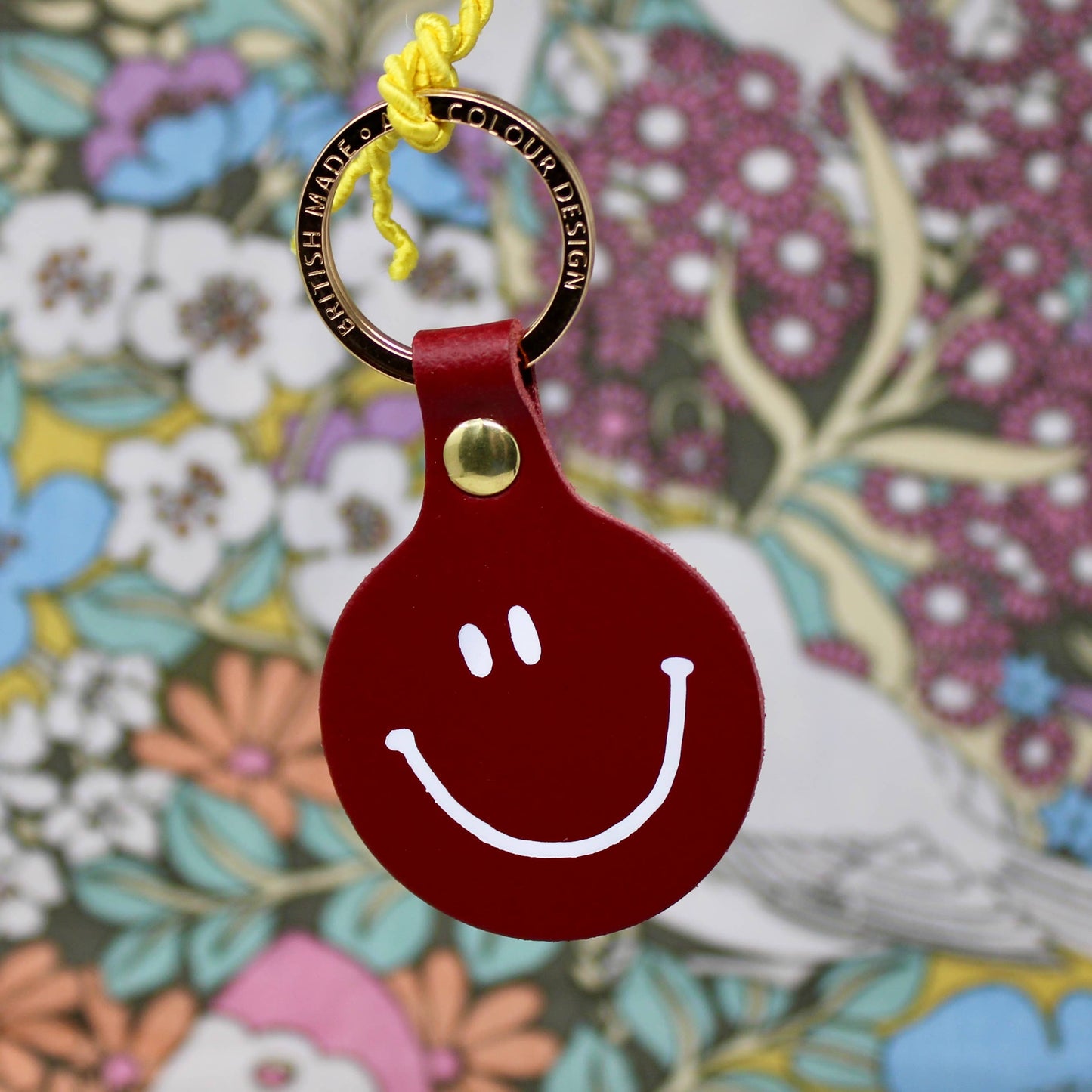 Feeling Lush Smilie Face Key Fob: Green