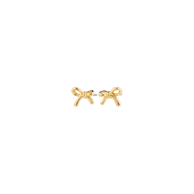 Pilgrim LYSANDRA bow stud gold-plated earrings 