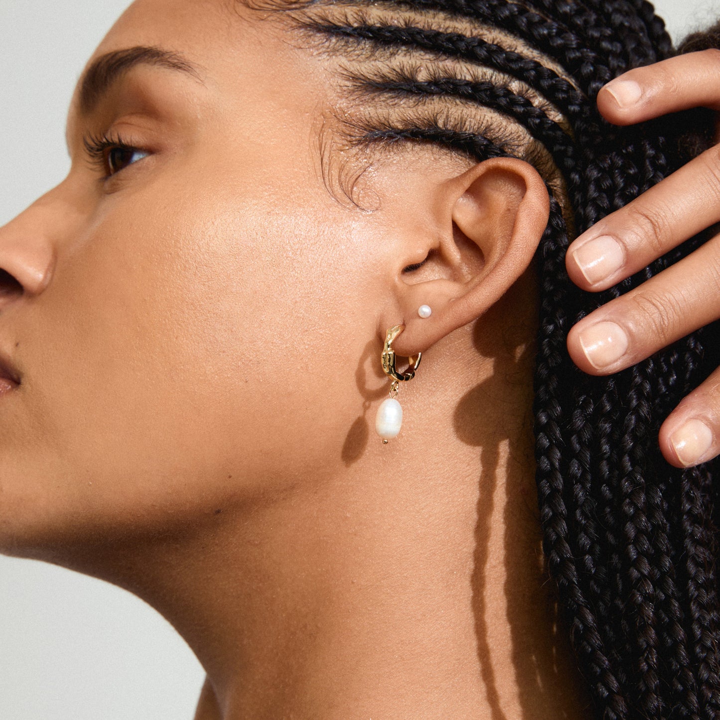 Pilgrim JONNE pearl earrings, 2-in-1 set, gold-plated