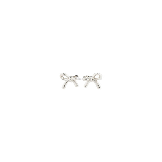 Pilgrim LYSANDRA bow stud earrings silver-plated