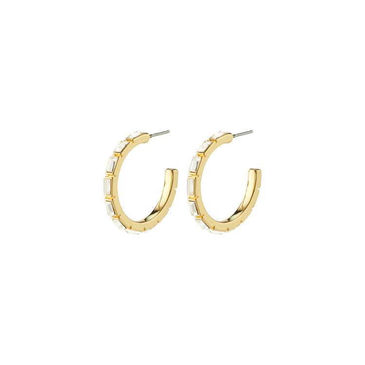 Pillgrim RUE recycled hoops gold-plated 