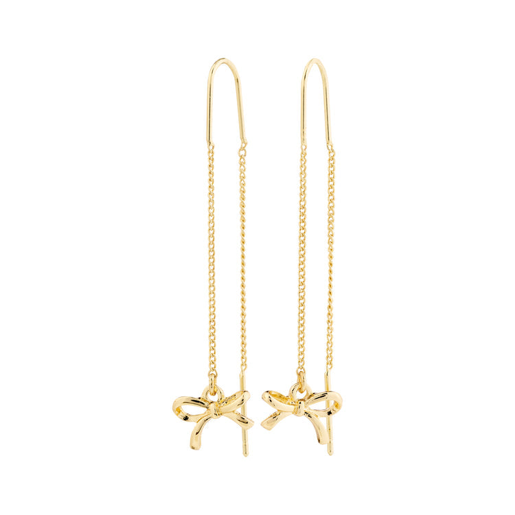 Pilgrim  LYSANDRA chain earrings gold-plated with bow charms