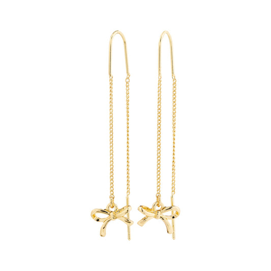 Pilgrim  LYSANDRA chain earrings gold-plated with bow charms