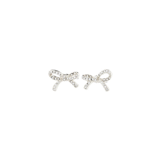 Pilgrim CATHARINA earrings silver-plated with bows and crystals