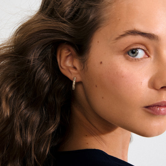 Pilgrim TATUM medium hoops gold-plated