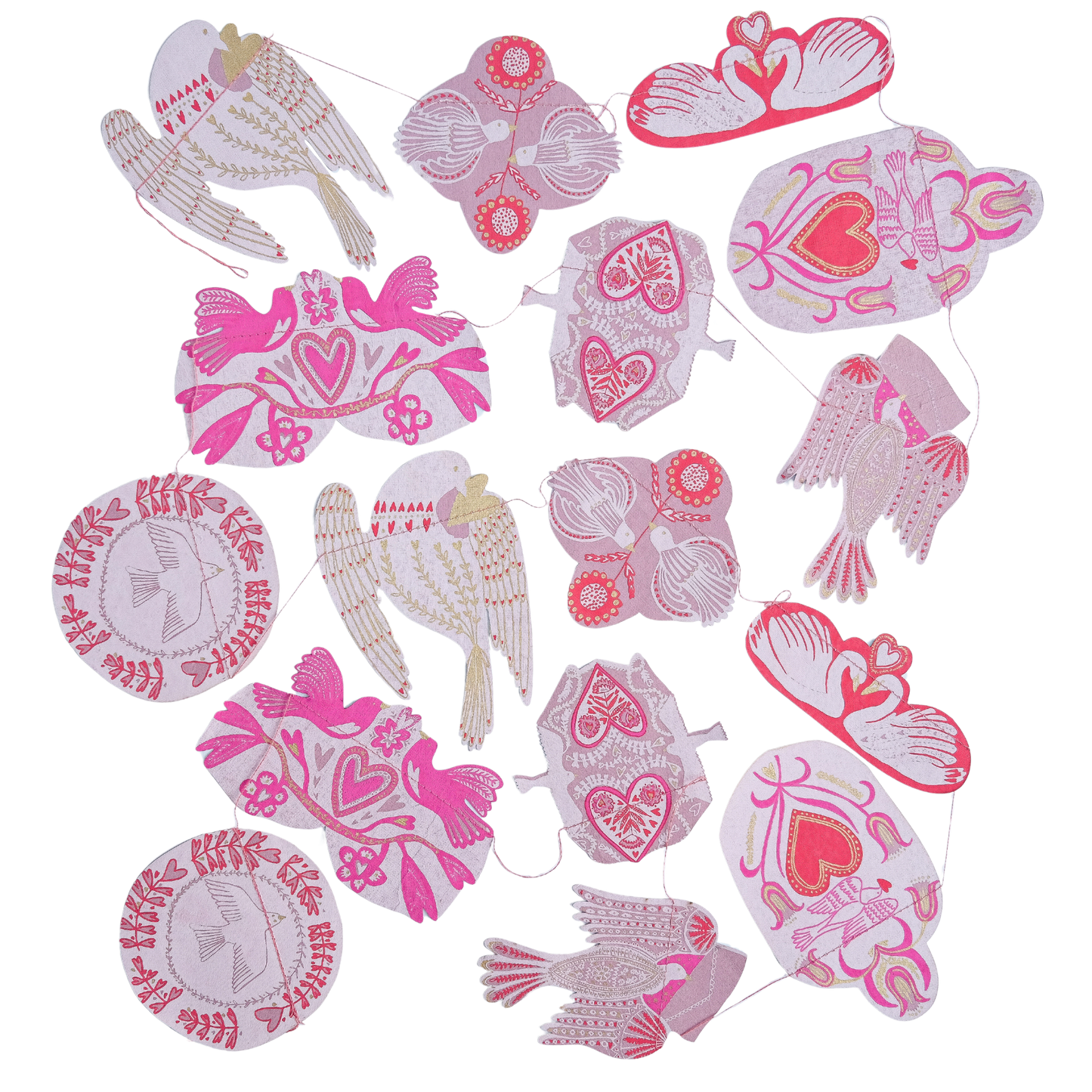 East End Press - Love Birds Sewn Garland