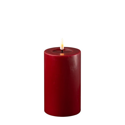 Flameless LED 7.5 x 12.5cm  Pillar Candle - Bordeaux