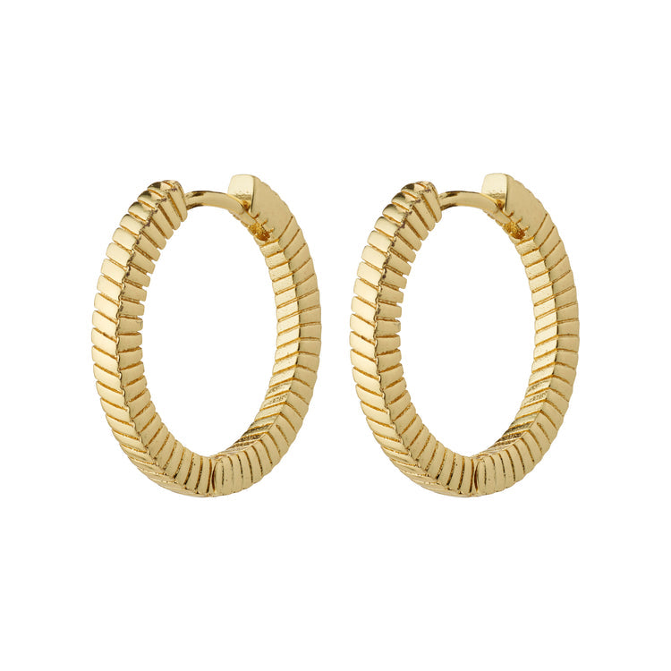 Pilgrim DOMINIQUE recycled hoop earrings gold-plated