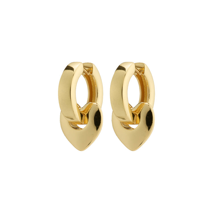 Pillgrim IOKASTE chunky hoops gold-plated with hearts