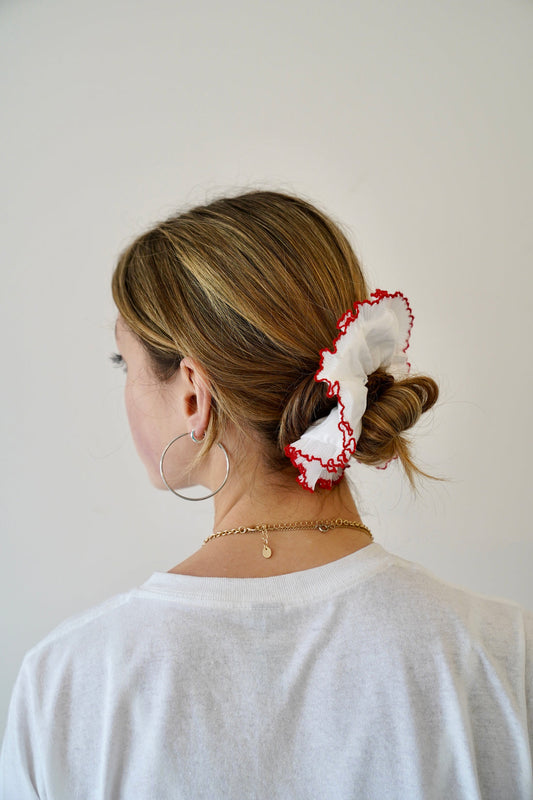 Staise London Ruby Marshmallow Hair Scrunchie