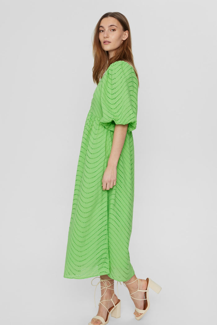Numph Evelyn Dress in Summer Green