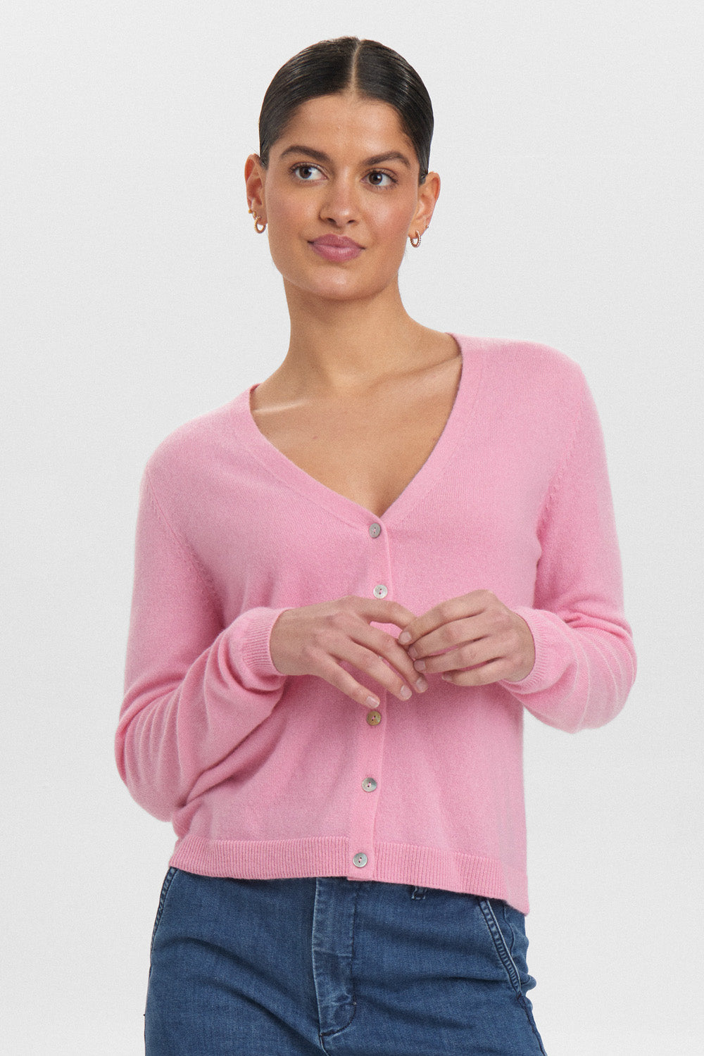 Numph Nukasha Cardigan in Pink Cosmos