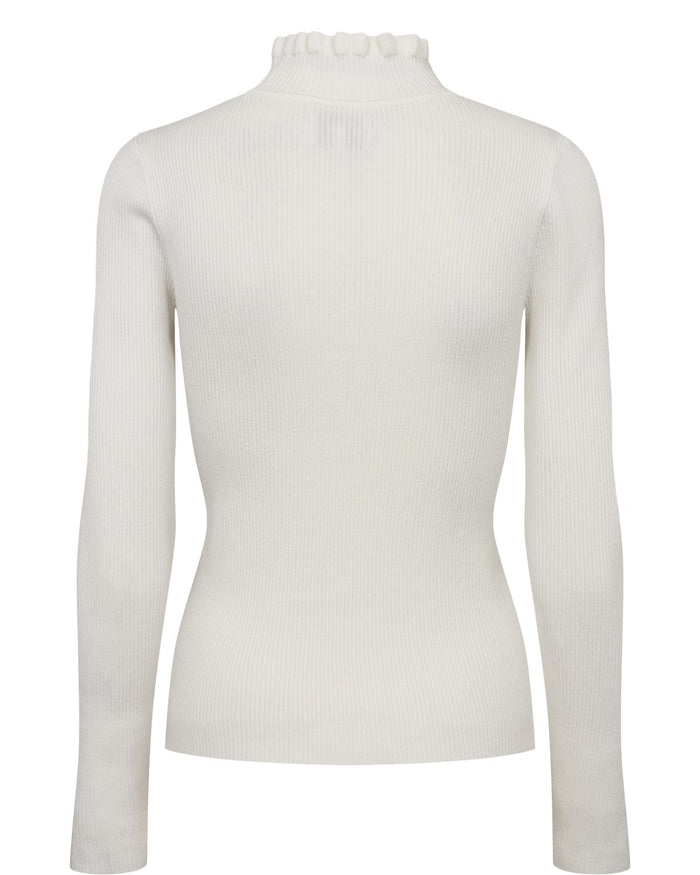 Numph Sidanu Highneck Pullover in Cloud Dancer