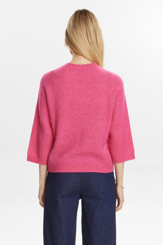Numph Nurietta Selma Pullover in Fandango Pink