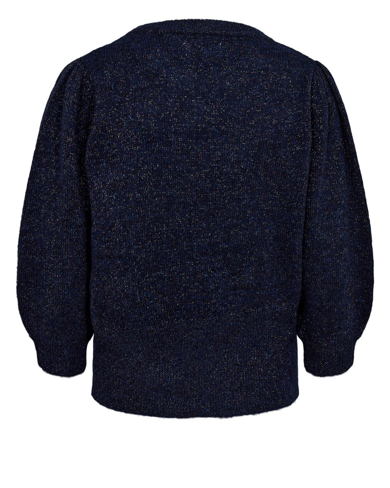 Numph Rietta Lurex SS Pullover in Blues