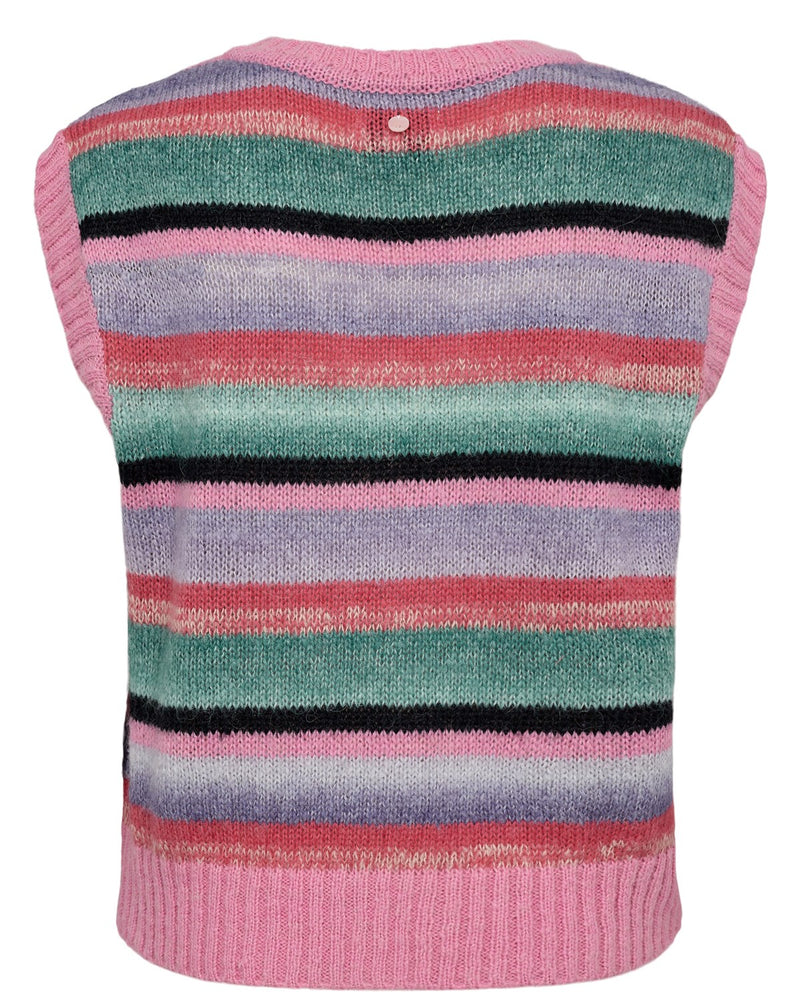 Numph Elin Knit Vest in Pink Cosmos