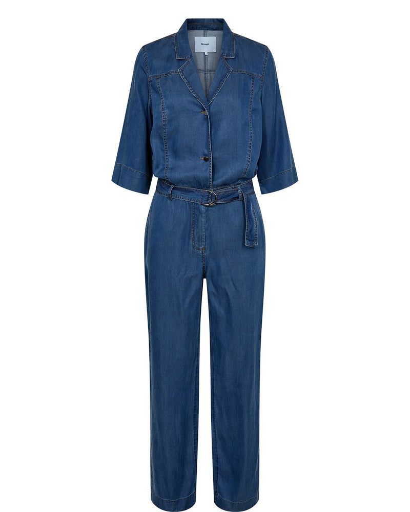 Numph Miami Jumpsuit in Medium Blue Denim