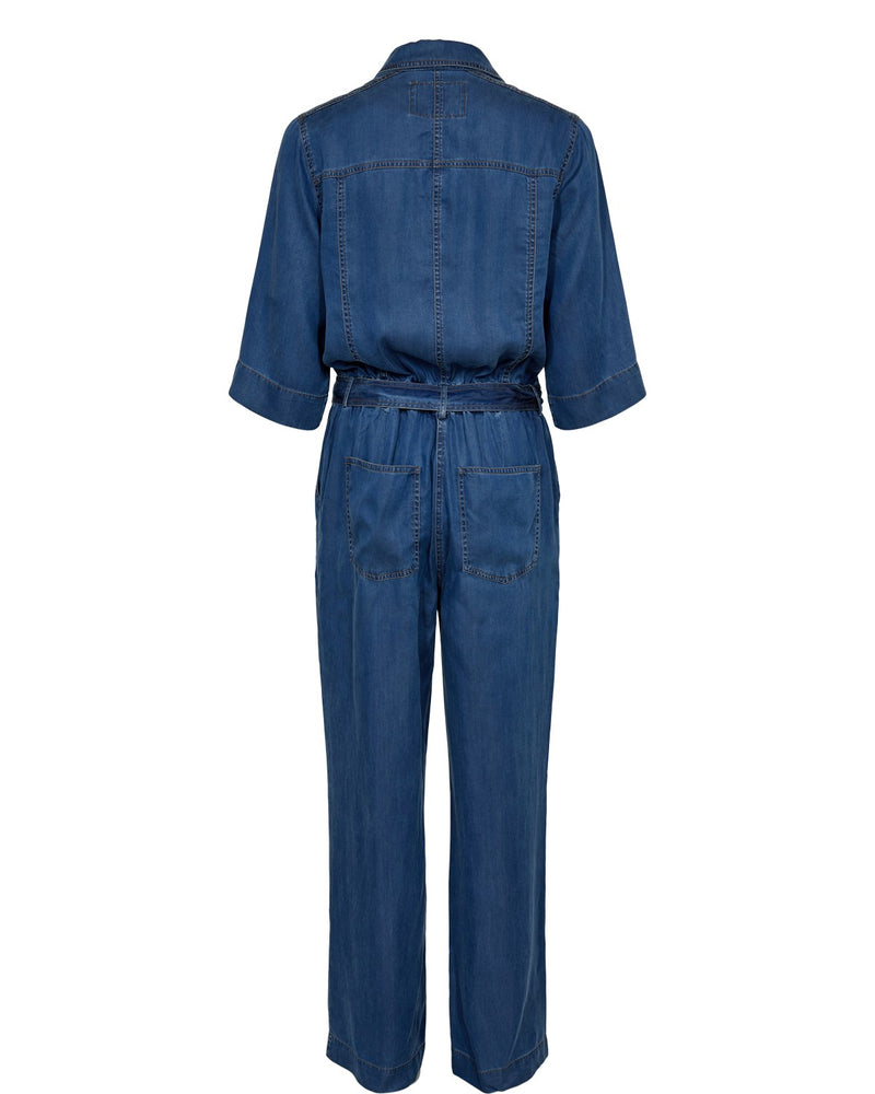 Numph Miami Jumpsuit in Medium Blue Denim