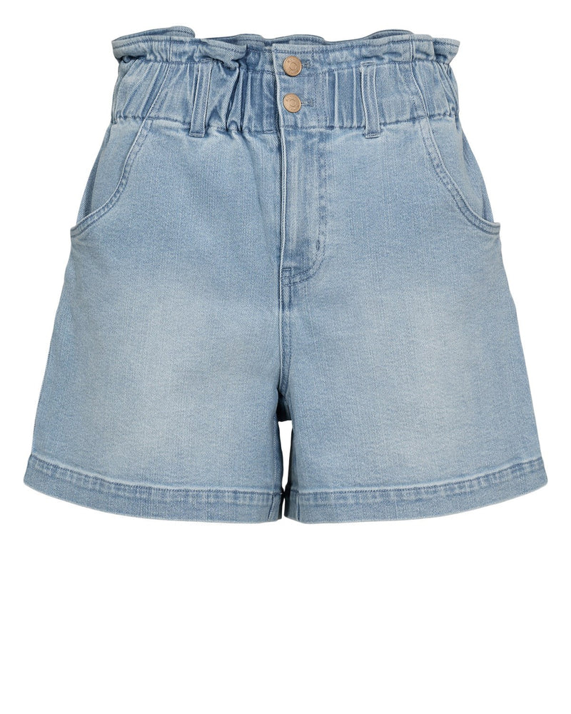 Numph Lulu Denim Shorts in Light Blue Denim