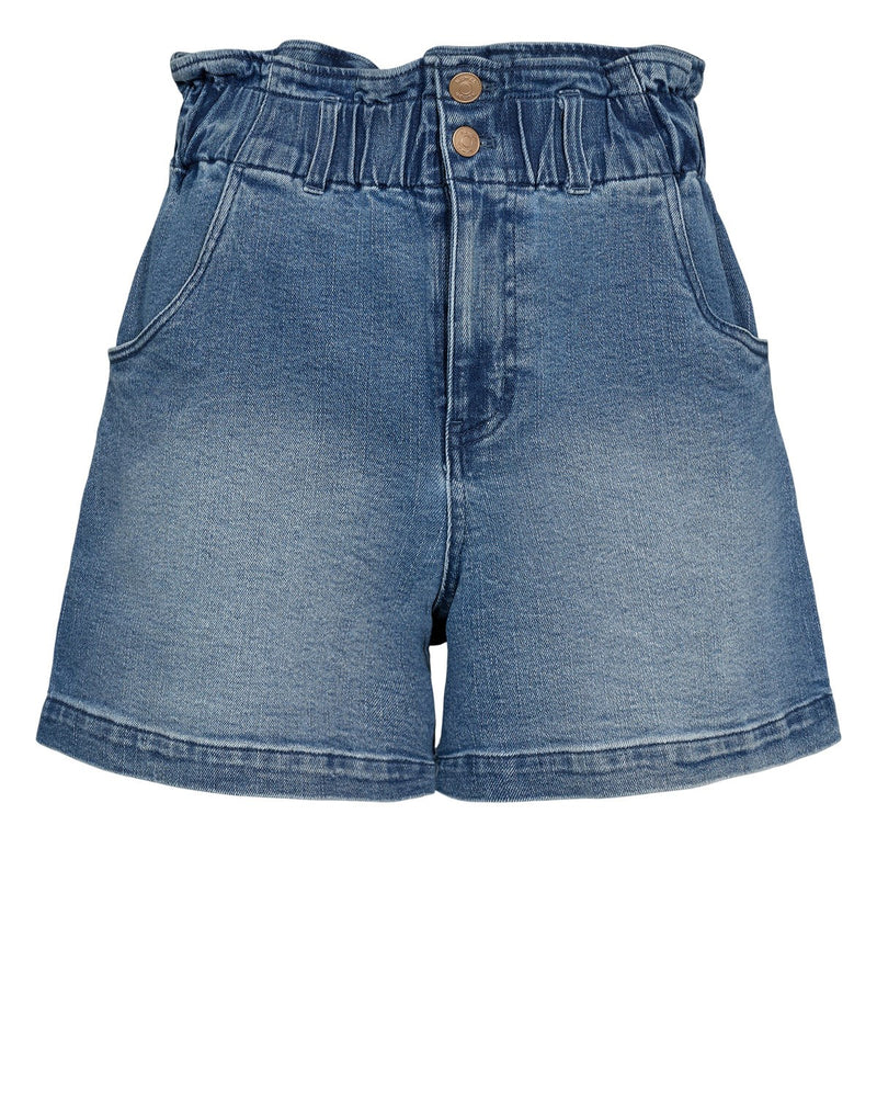 Numph Lulu Denim Shorts in Light Blue Denim