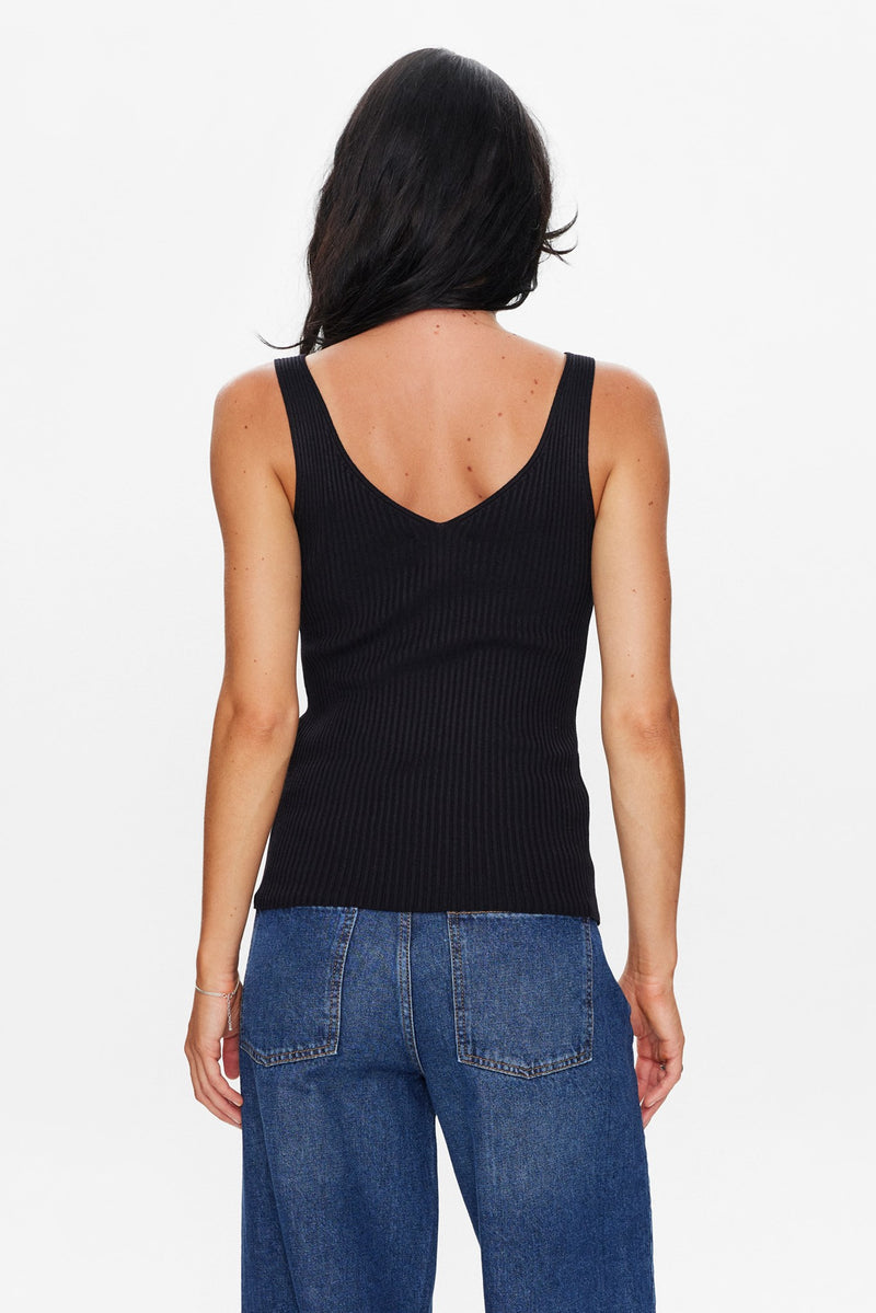 Numph Cerys Vest Top in Caviar
