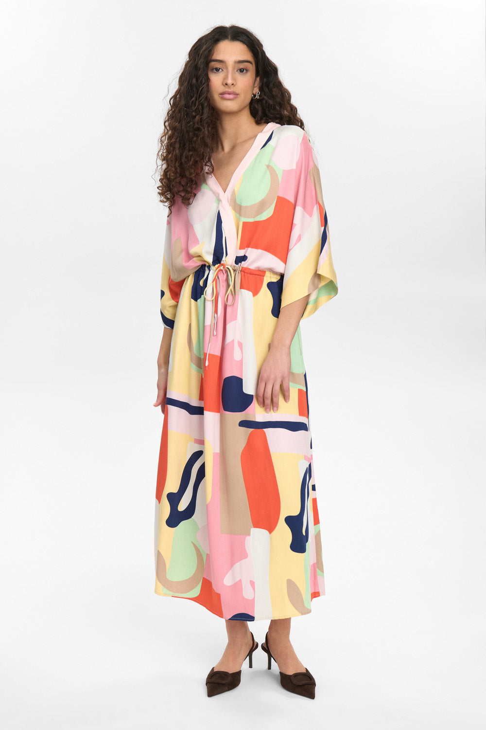Numph Ulrika Dress in Flamingo Pink