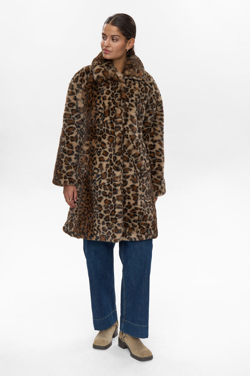 Numph Lulla Coat in Black Coffee