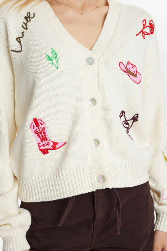 Numph Wally Cardigan in Pristine